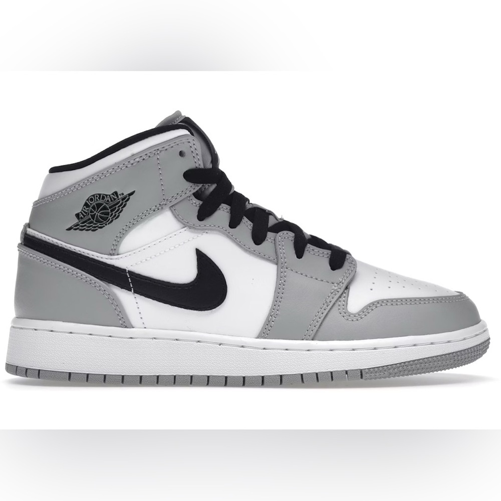 Air Jordan 1 Mid (GS) Light Smoke Grey